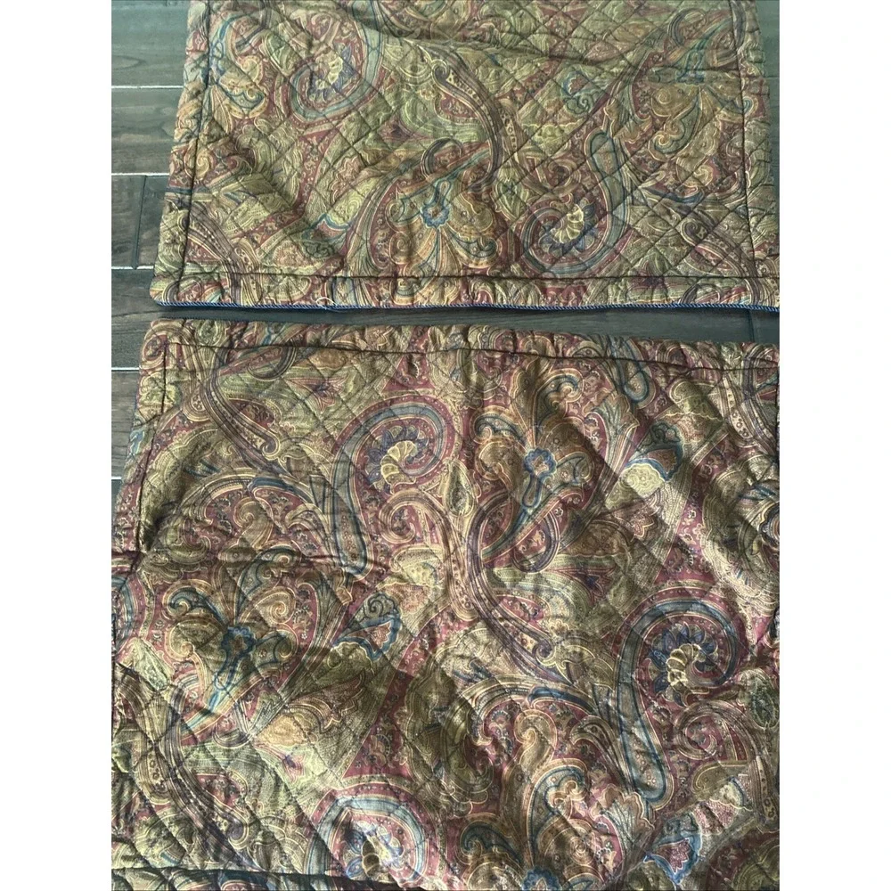 American Living LICHFIELD Ralph Lauren Standard Shams Quilted Paisley